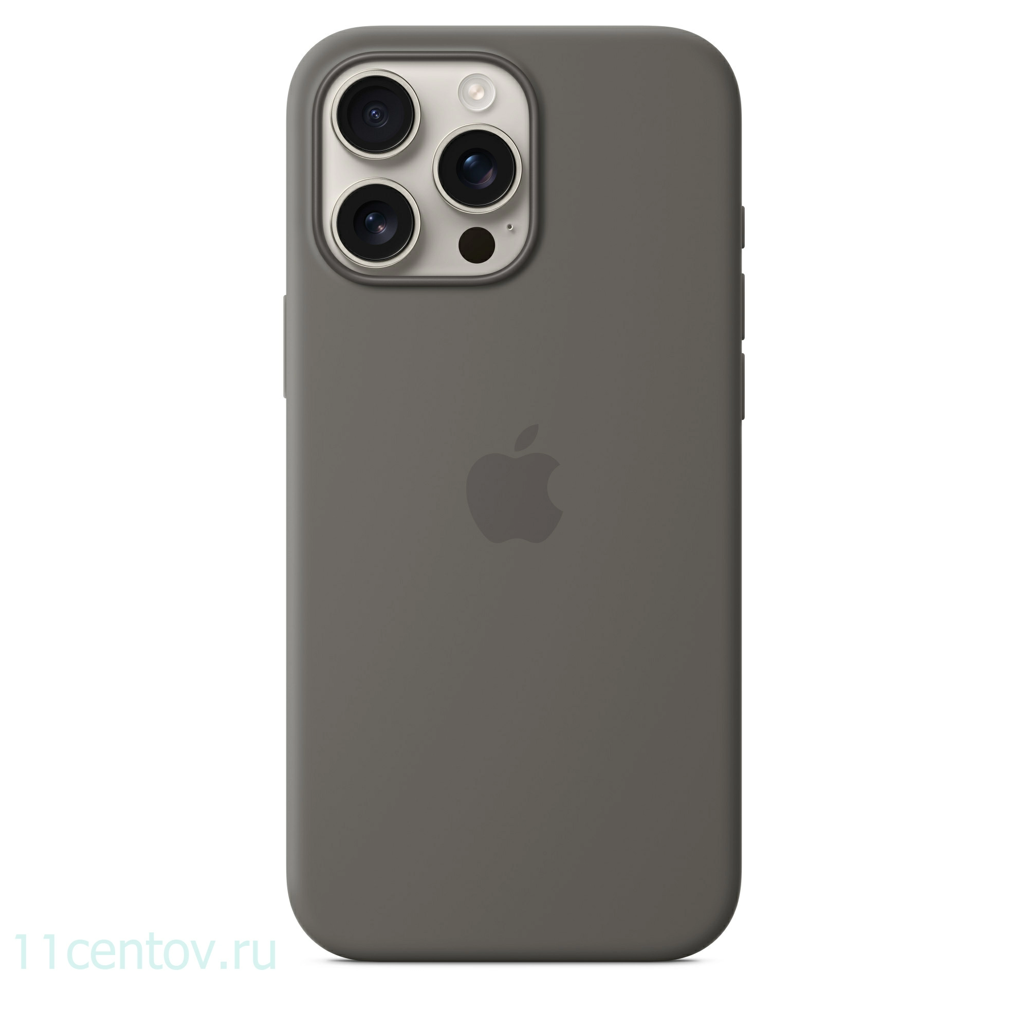 Картинка Силиконовый чехол для iPhone 16 Pro Max Серый от интернет-магазина электроники «11 Центов»