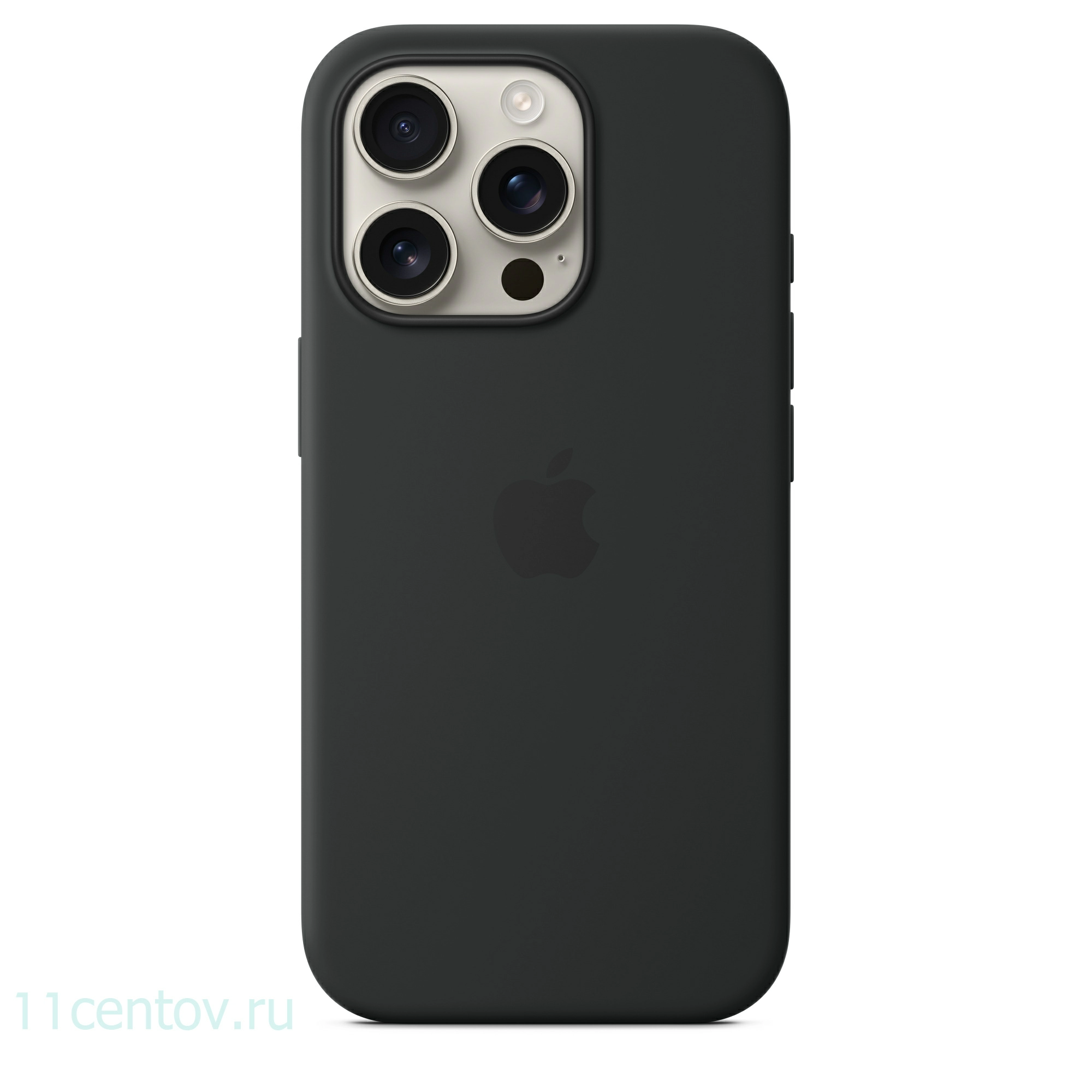 Картинка Силиконовый чехол для iPhone 16 Pro Черный от интернет-магазина электроники «11 Центов»