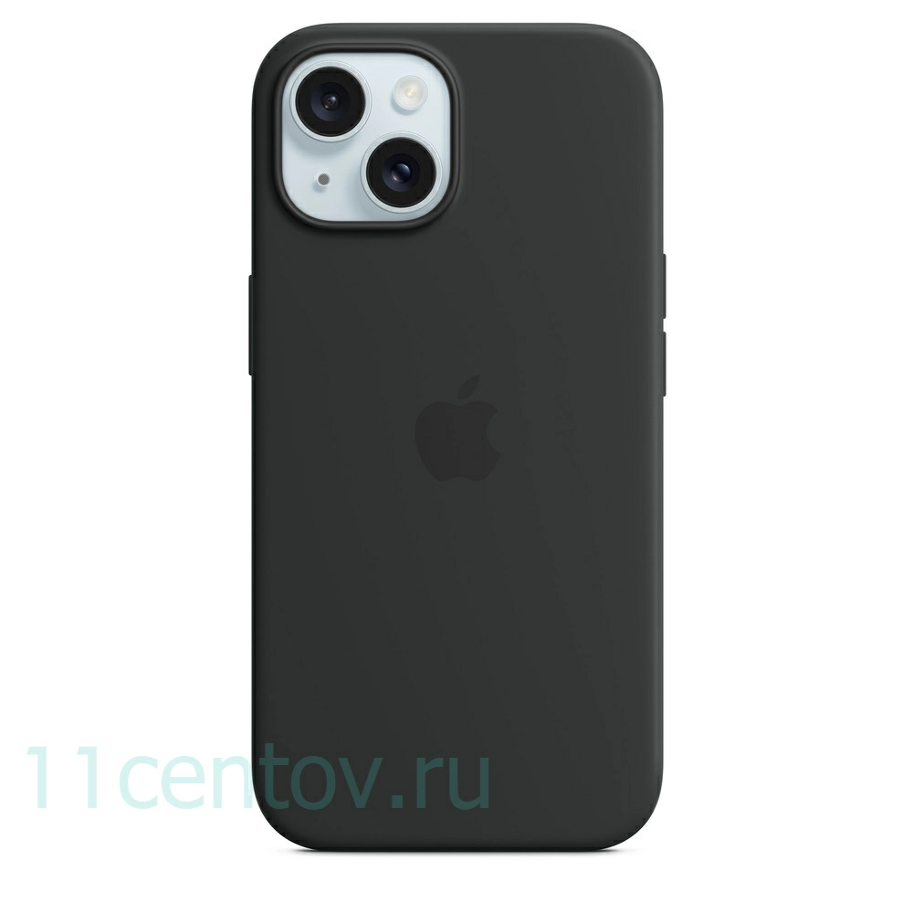 Картинка Силиконовый чехол для iPhone 15 Черный от интернет-магазина электроники «11 Центов»