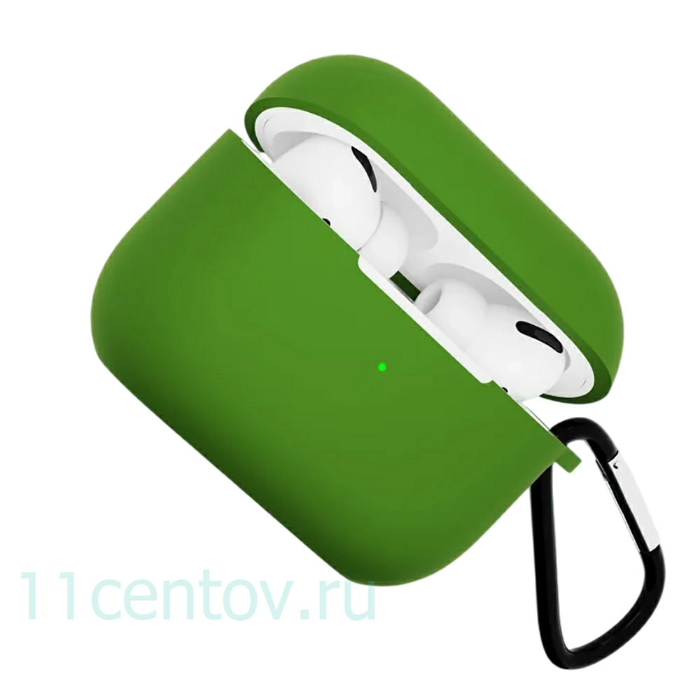 Картинка Чехол для Apple Airpods Pro 3 Темно-зеленый от интернет-магазина электроники «11 Центов»