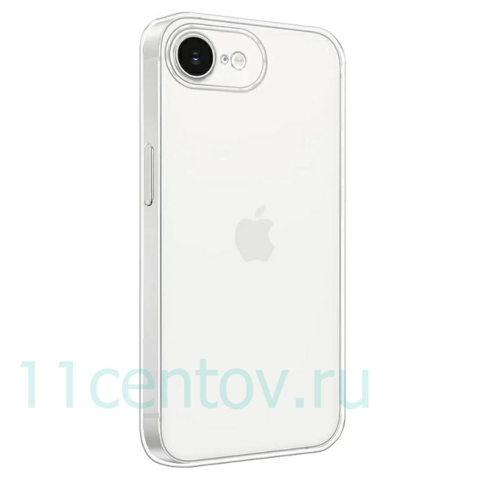 Картинка Силиконовый чехол HOCO Light series для iPhone 16e (прозрачный) от интернет-магазина электроники «11 Центов»