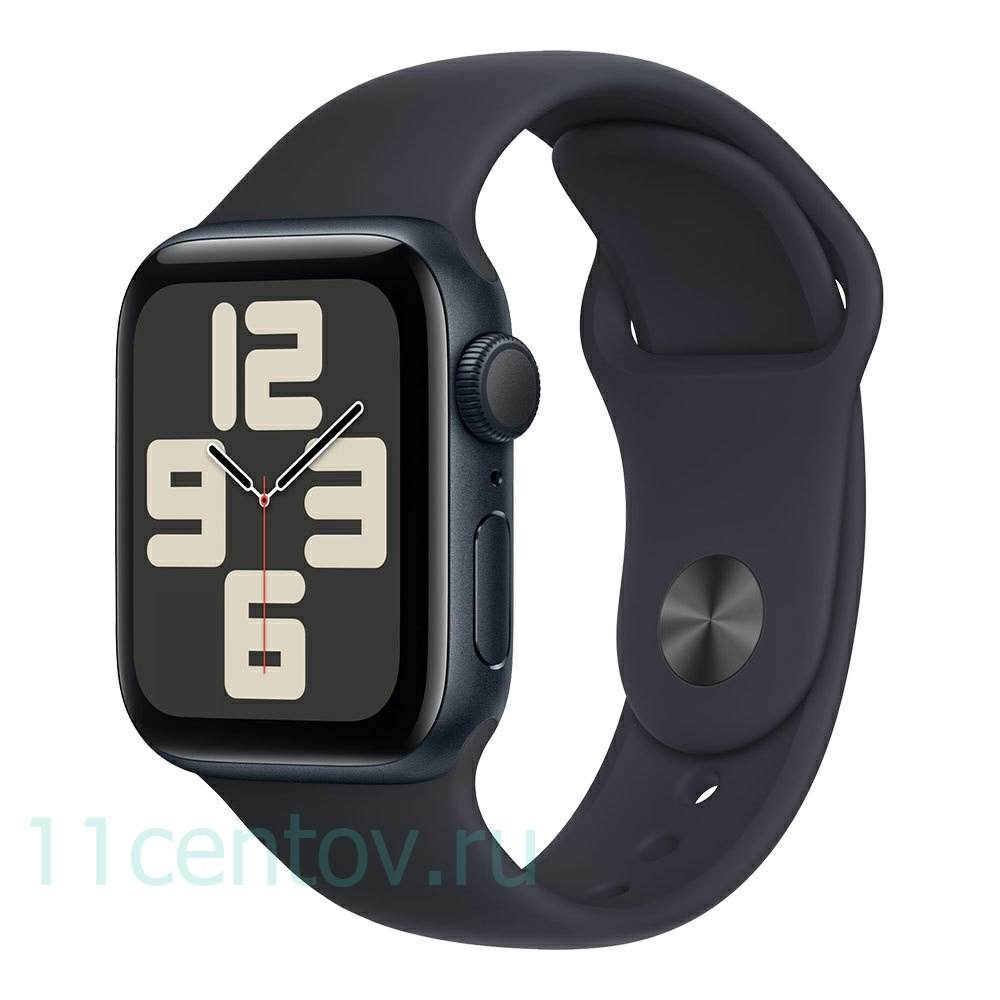 Картинка Apple Watch SE 2024 GPS 40mm Midnight Aluminum Case with Midnight Sport Band S/M от интернет-магазина электроники «11 Центов»
