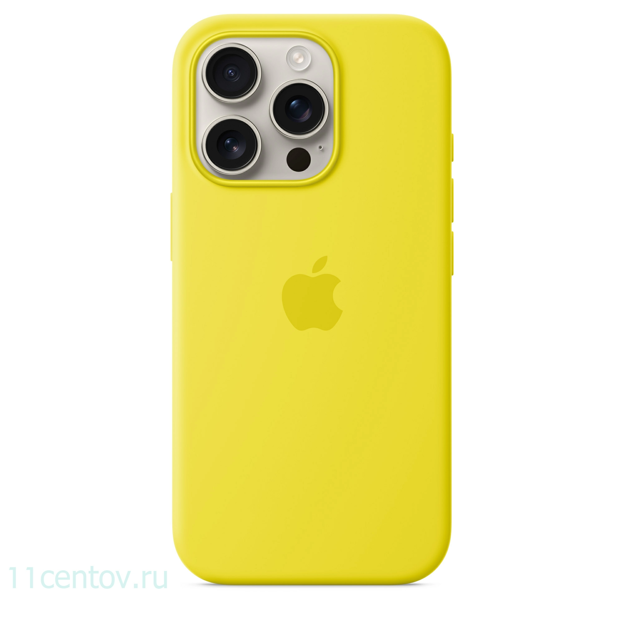 Картинка Силиконовый чехол для iPhone 16 Pro Желтый от интернет-магазина электроники «11 Центов»