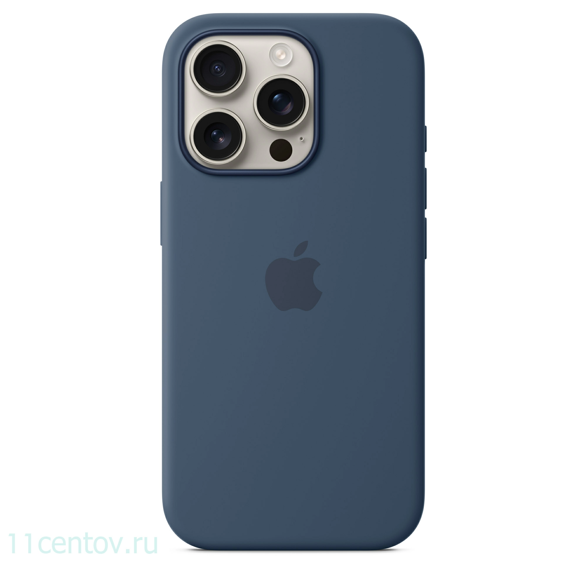Картинка Силиконовый чехол для iPhone 16 Pro Синий от интернет-магазина электроники «11 Центов»