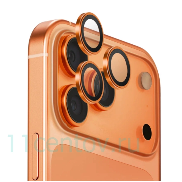 Картинка Защитное стекло Supglass на линзы камер для iPhone 17 Pro/Pro Max Оранжевый от интернет-магазина электроники «11 Центов»