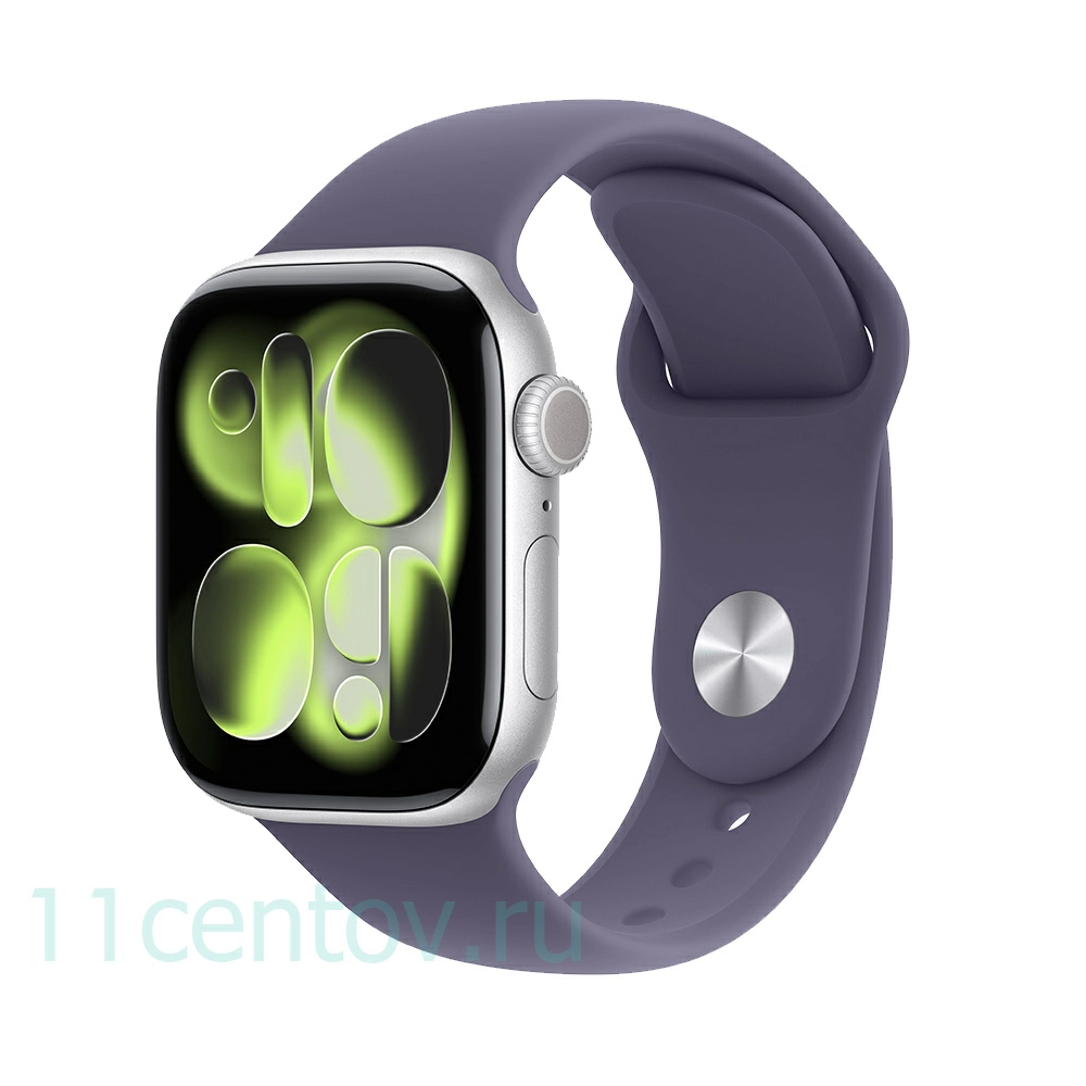 Картинка Apple Watch Series 11 GPS 46mm Silver Aluminum Case with Purple Fog Sport Band M/L от интернет-магазина электроники «11 Центов»