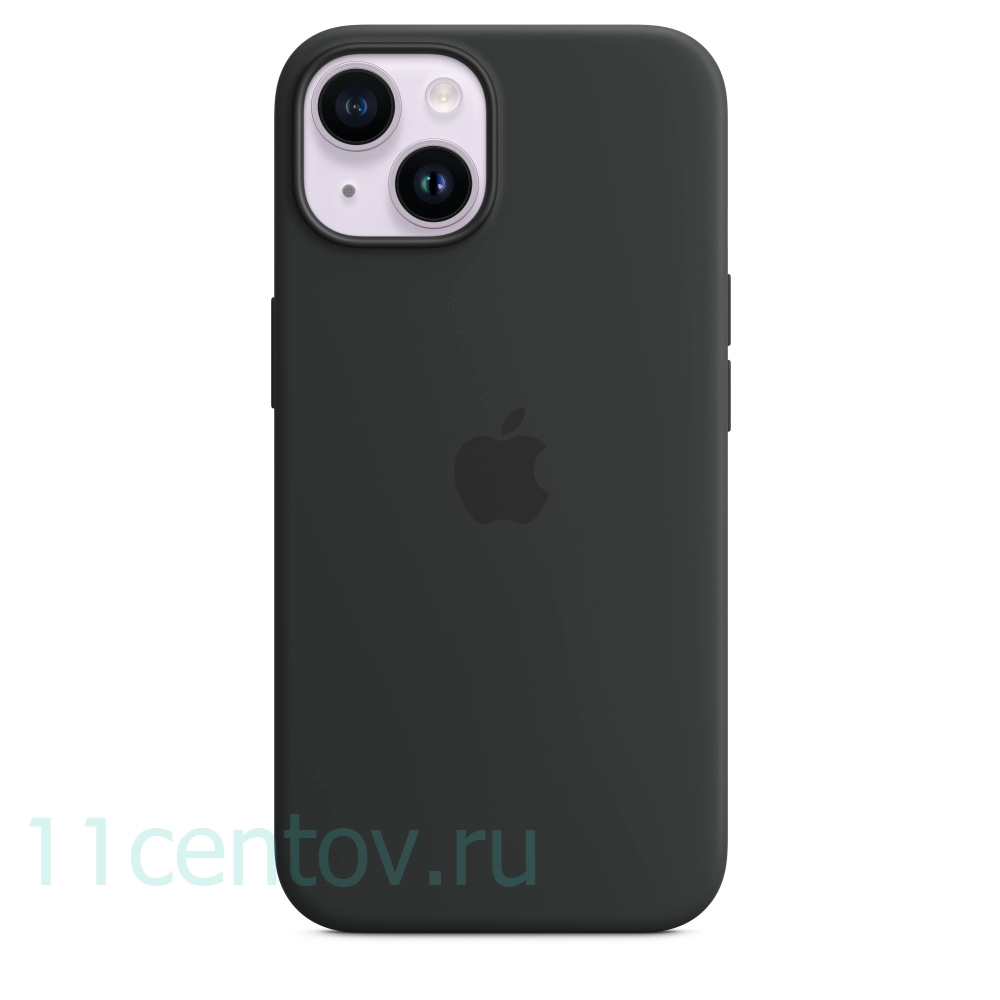 Картинка Силиконовый чехол для iPhone 14 Черный от интернет-магазина электроники «11 Центов»