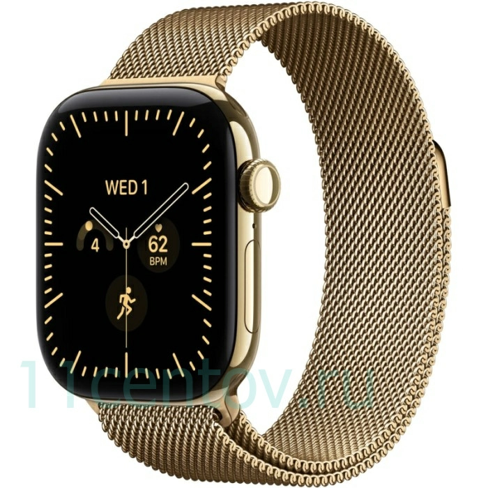 Картинка Apple Watch Series 12 GPS 42mm Radiant Gold Titanium Case with Radiant Gold Milanese Loop M/L от интернет-магазина электроники «11 Центов»