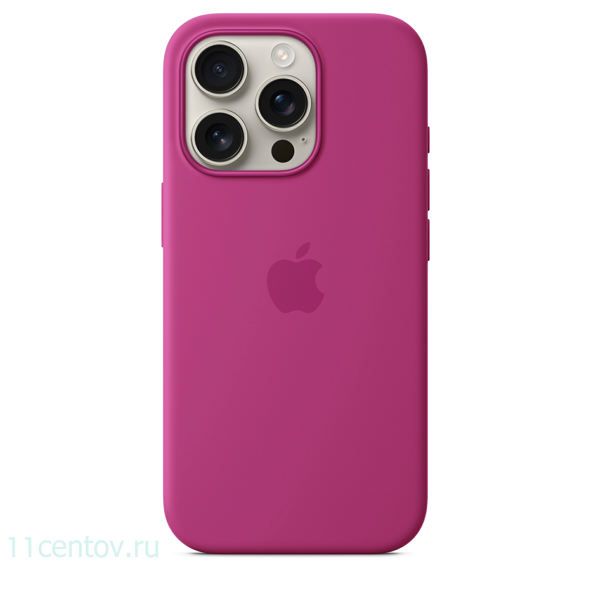 Картинка Силиконовый чехол для iPhone 16 Pro Фуксия от интернет-магазина электроники «11 Центов»
